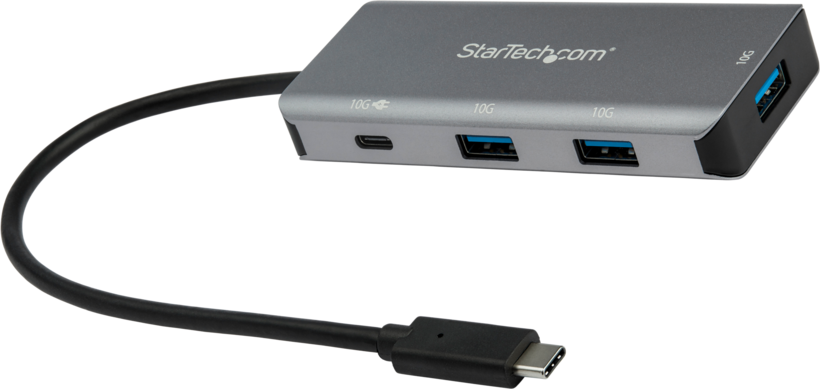 Hub USB 3.1 4 portas StarTech preto/cinz