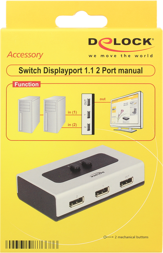Selettore DisplayPort /1:2 Delock