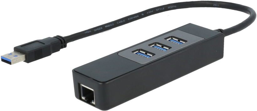 Hub USB 3.0 ARTICONA 3 ports + RJ45
