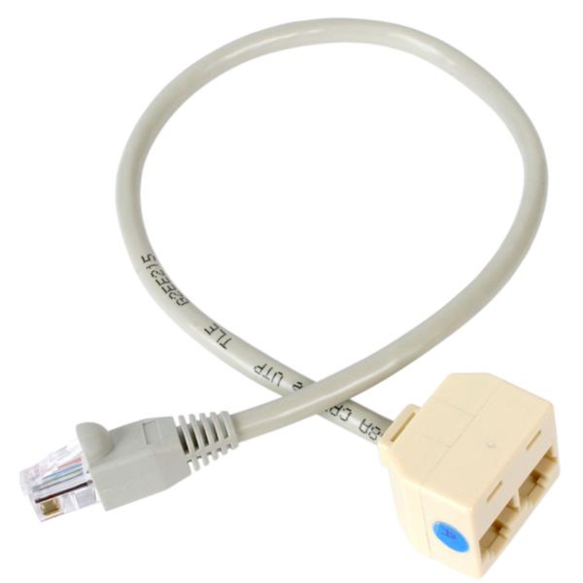Splitter Adapter Cable RJ45 2-to-1 F/M