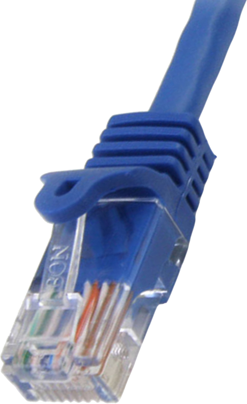 Patch kabel RJ45 U/UTP Cat5e 2m modrý