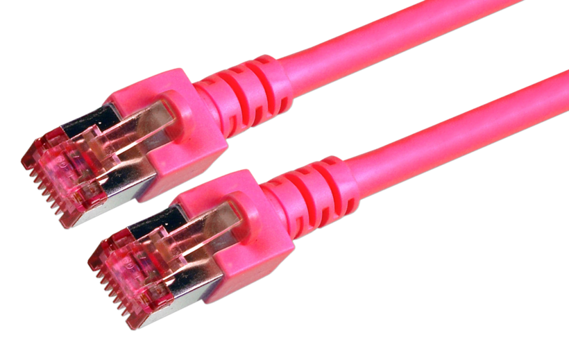 Câble patch RJ45 S/FTP Cat6 1 m magenta