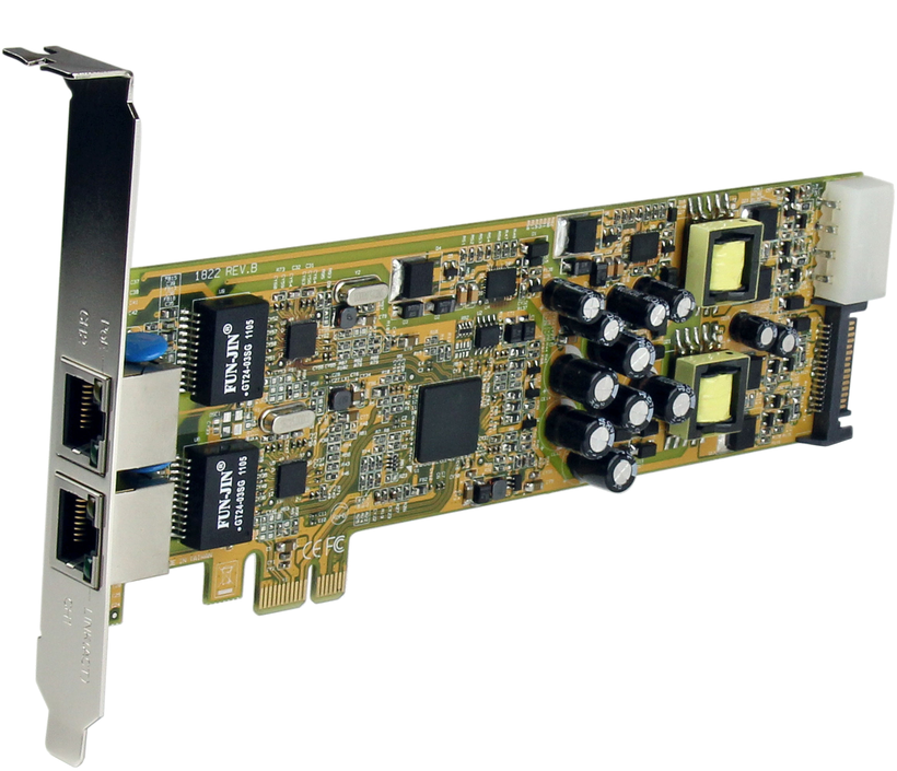 Placa de rede StarTech 2-Port PoE PCIe