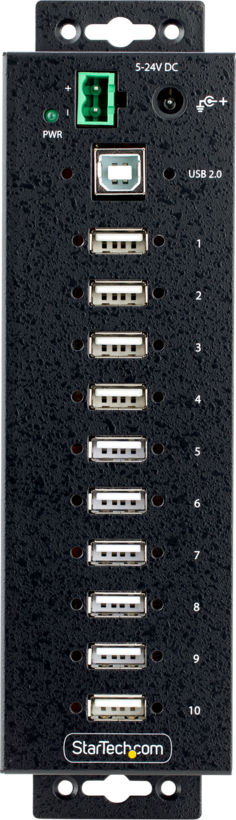 Hub USB 2.0 10 porte industriale
