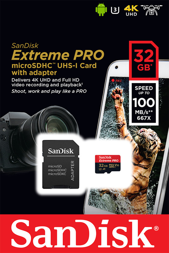 Carte microSDHC 32 Go SanDisk ExtremePro