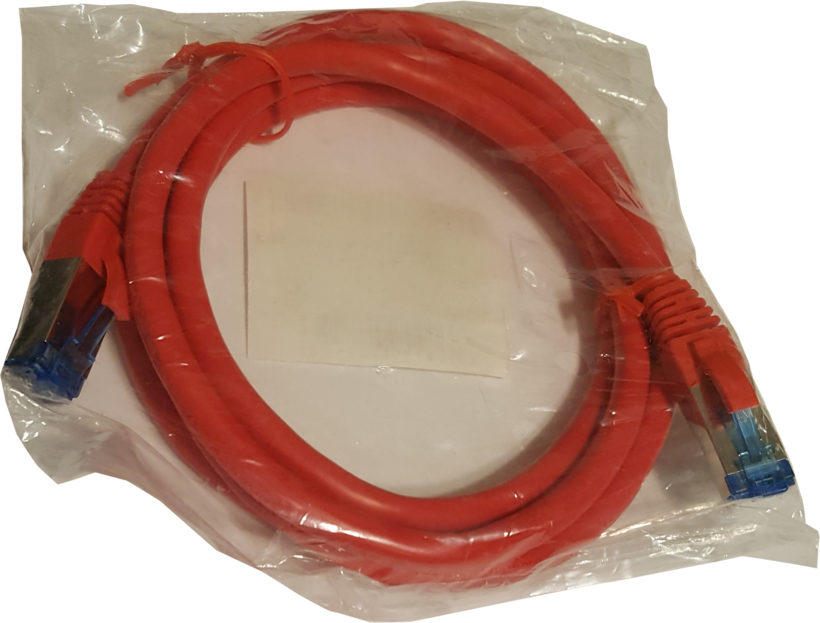 Câble patch RJ45 S/FTP Cat6a, 5 m, rouge