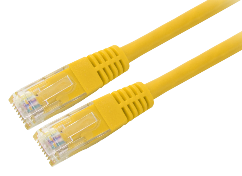 Câble patch RJ45 U/UTP Cat5e 1 m, jaune