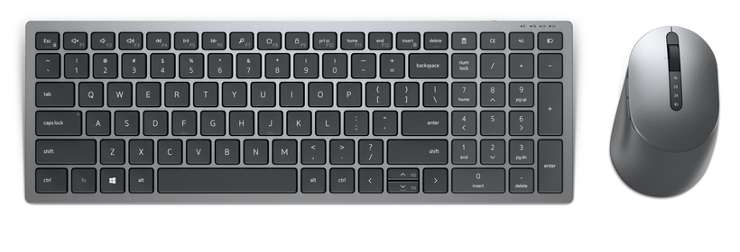Kit teclado y ratón Dell KM7120W gris