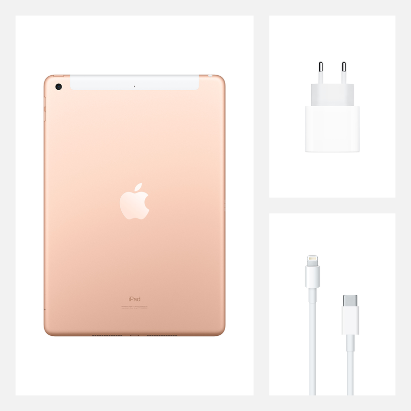 Apple iPad WiFi+LTE 128 GB dourado