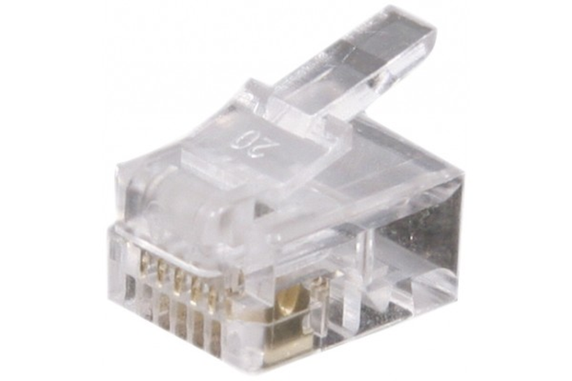 Connecteur modulaire câble plat 6P6C x10