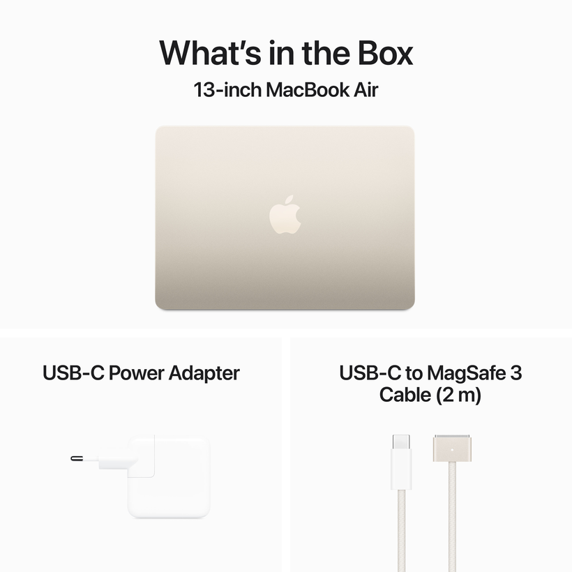 Apple MacBook Air13 M3 16/512Go lum stel