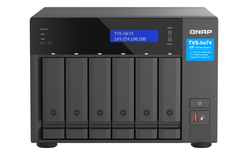QNAP TVS-h674 32 GB 6 rekeszes NAS