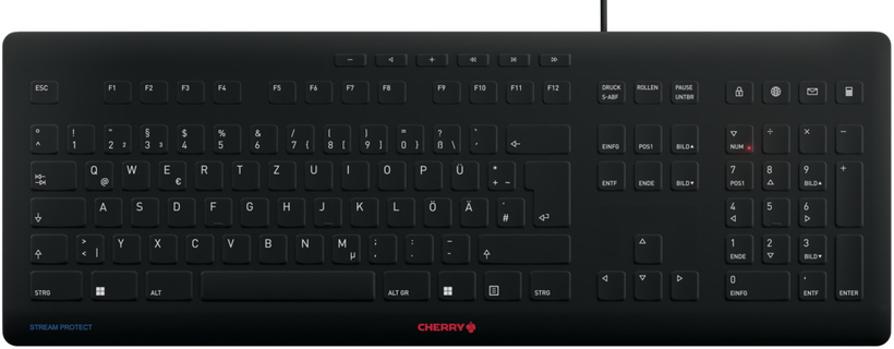CHERRY STREAM PROTECT Tastatur schwarz