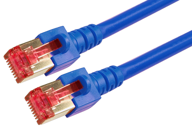 Patch Cable RJ45 S/FTP Cat6 0.5m Blue