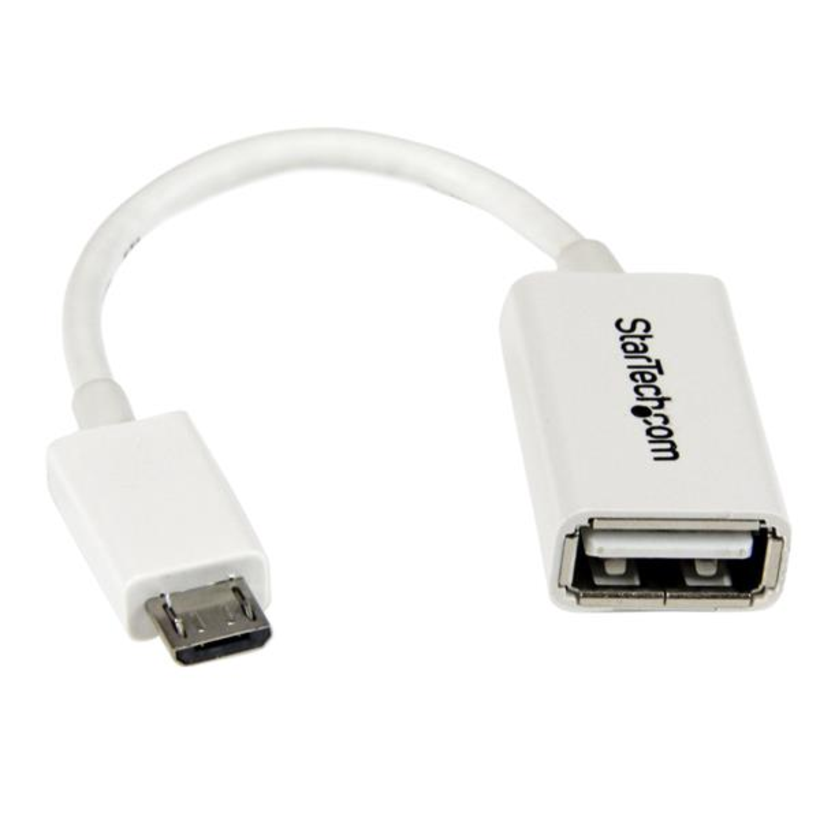 Adattatore micro USB a USB, bianco
