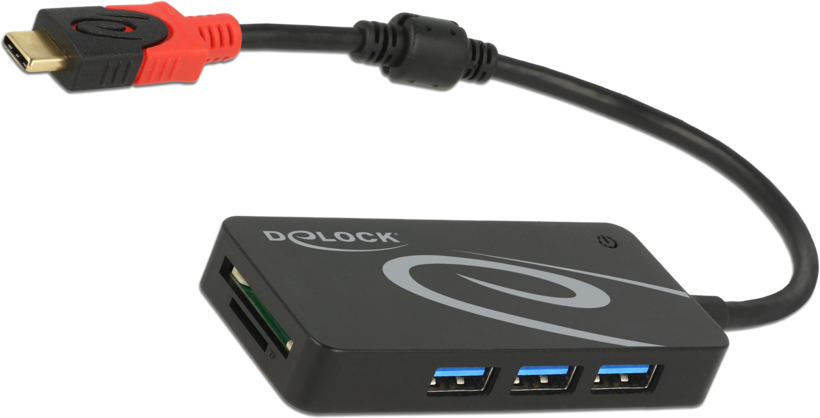 Hub Delock USB 3.0 3port. + čtečka SD k.