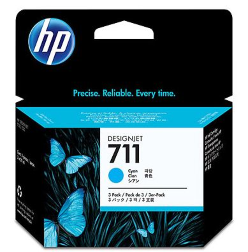 HP Pack 3 cartuchos tinta 711 29 ml cian