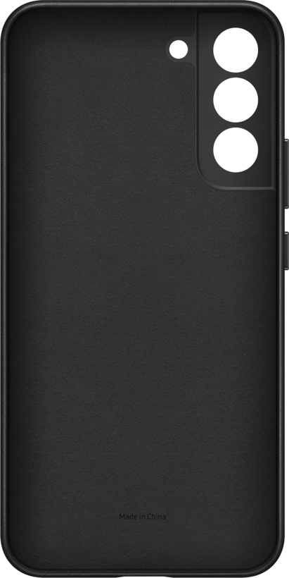 Coque en cuir Samsung Galaxy S22+, noir