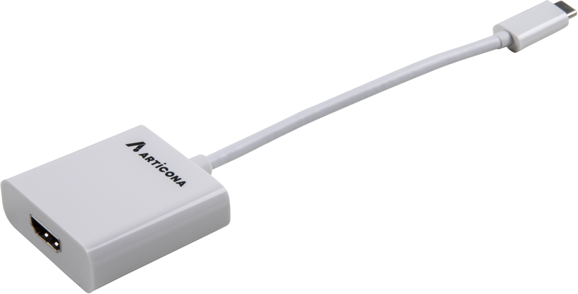 Adaptateur USB-C m. - HDMI f. blanc 0,1m