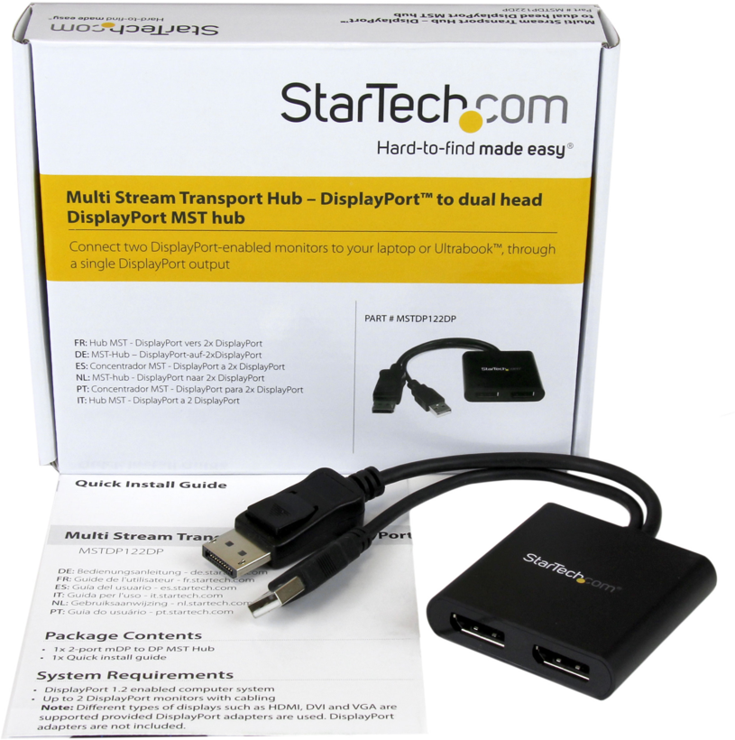 StarTech DisplayPort - 2xDP MST Hub