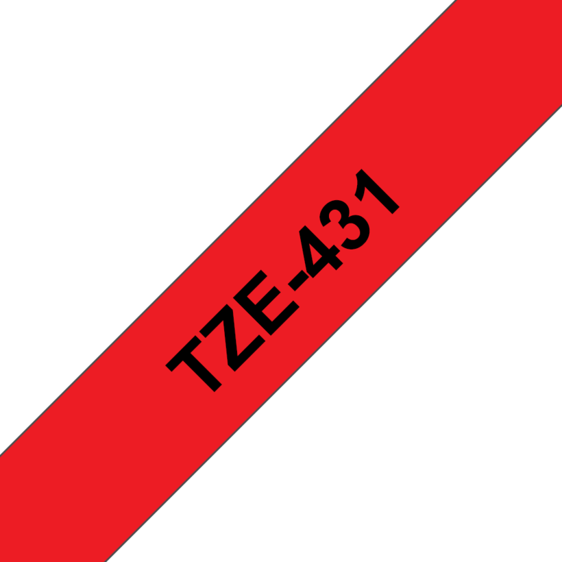 Cinta Brother TZe-431 12mmx8m rojo