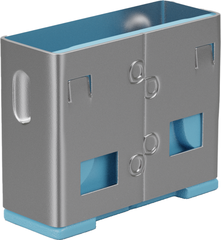 LINDY USB-A Port Blocker 10x Blue