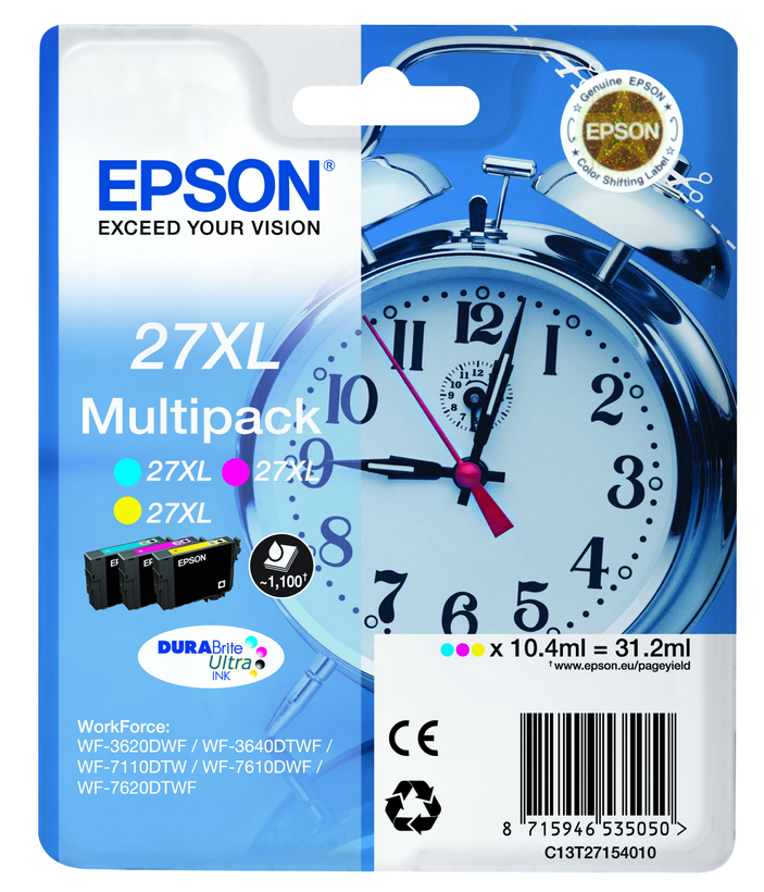 Multipaquete de tinta Epson 27XL