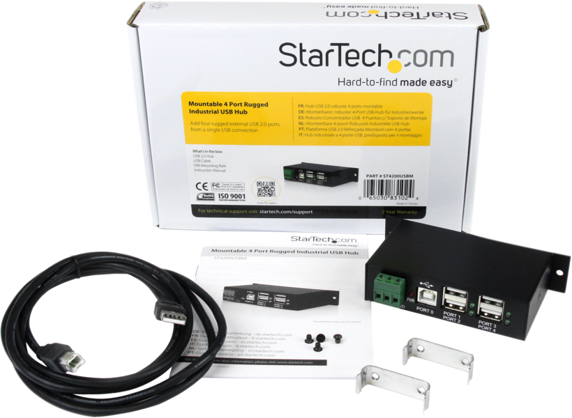 Hub USB 2.0 4 porte industriale StarTech