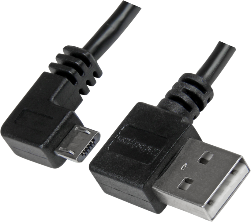 Cavo USB 2.0 Ma(A90°)-Ma(microB90°) 2 m