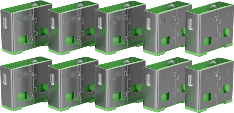 LINDY USB-A Port Blocker 10x Green