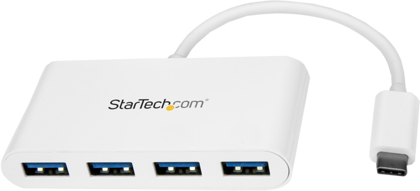 StarTech USB-C 3.0 4 portos hub, fehér