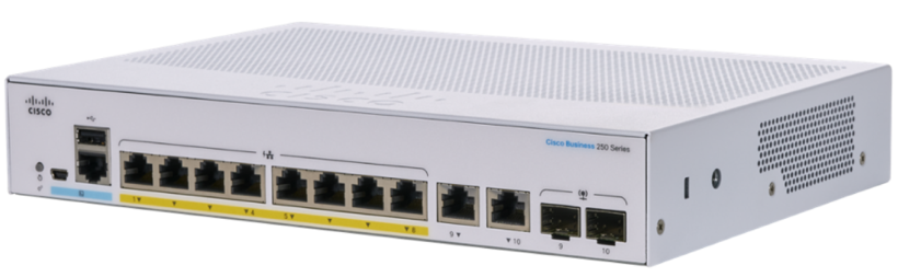 Switch Cisco SB CBS250-8P-E-2G