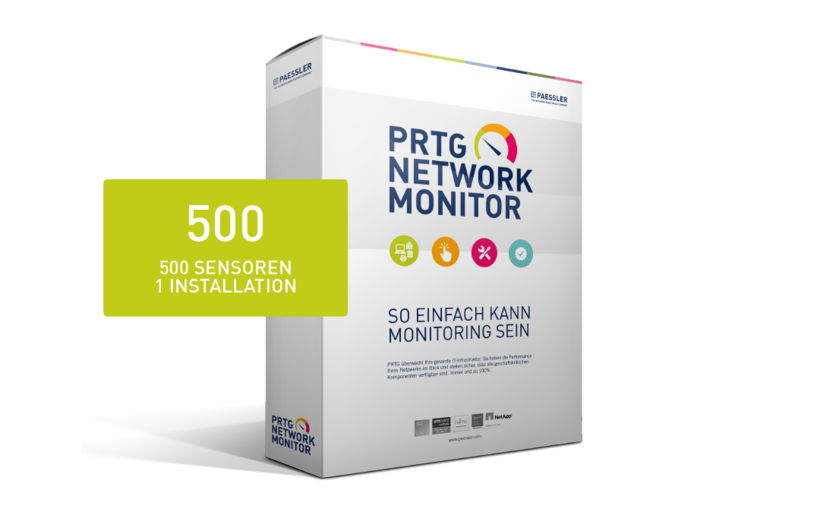 Paessler PRTG Network Monitor Upgrade inkl. Maintenance 36 Monate von 100 Sensoren auf 500 Sensoren