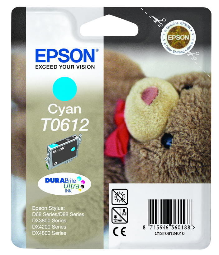 Inkoust Epson T0612 azurový