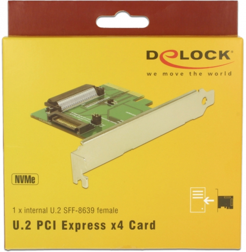 Rozhraní Delock PCIe x4 > U.2 NVMe
