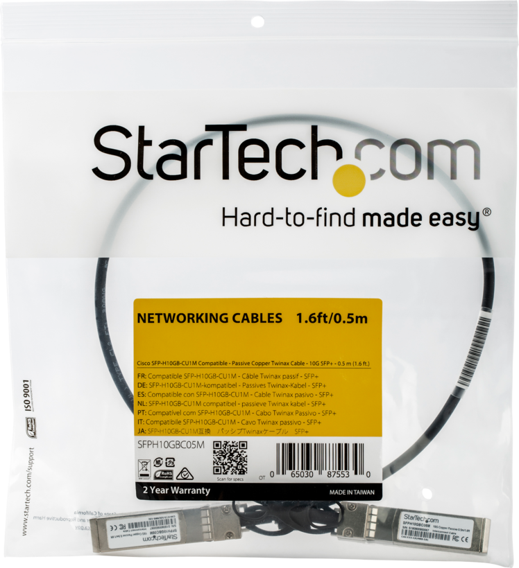 Kabel SFP+ Stecker - SFP+ Stecker 0,5 m