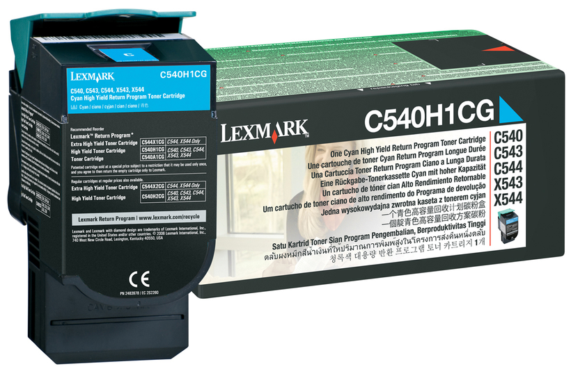 Toner devolução Lexmark C54x/X54x ciano
