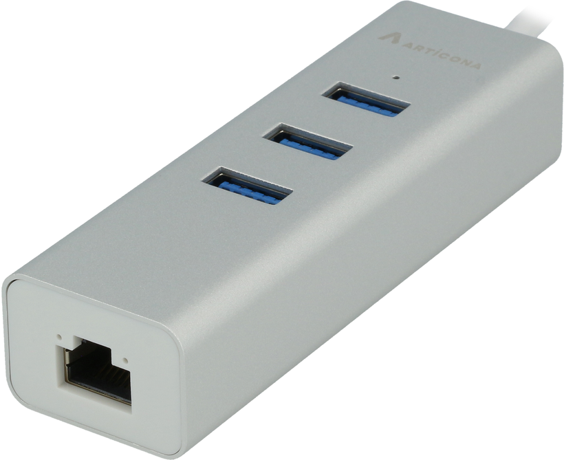 Hub USB ARTICONA 3.0 C 3 portas + RJ45