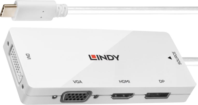 Adaptador USB tipo C m - VGA/HDMI/DVI/DP