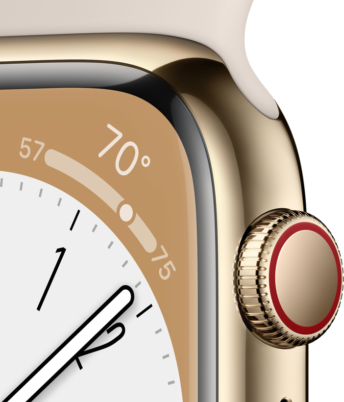 Apple Watch S8 GPS+LTE 45mm Steel Gold