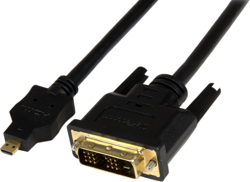 MicroHDMI(D) - DVI-D m/m kábel 1 m
