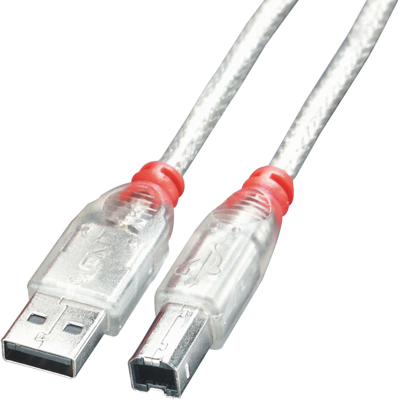 Cavo USB 2.0 Ma(A)-Ma(B) 2 m trasparente