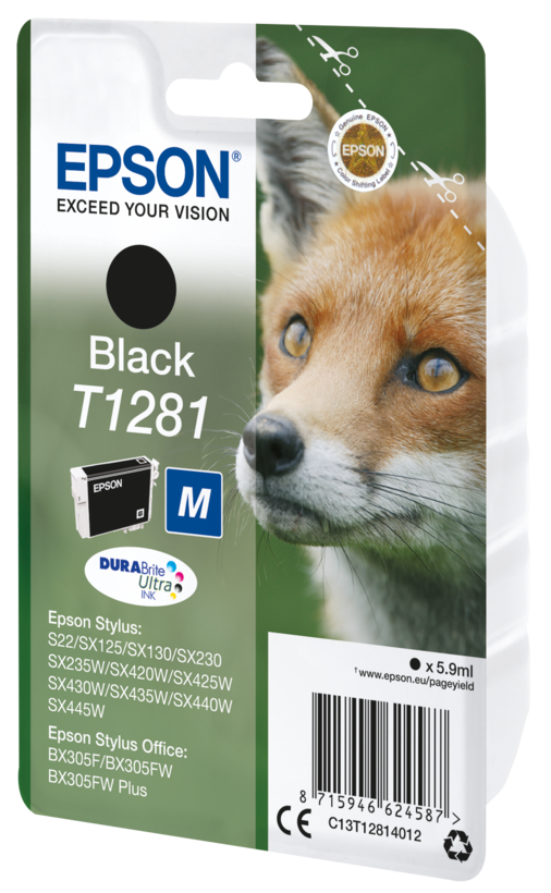 Epson T1281 M tintapatron, fekete