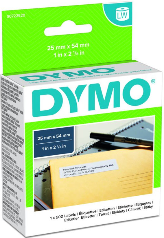 Dymo LW Rücksendadress-Etiketten weiß