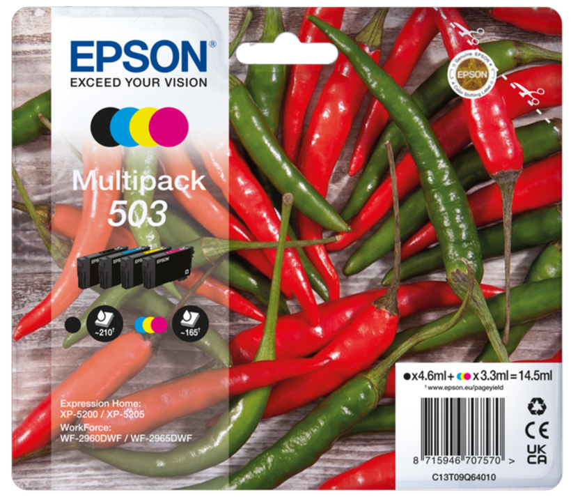 Inkoust Epson Multipack 503 Chili CMY+S