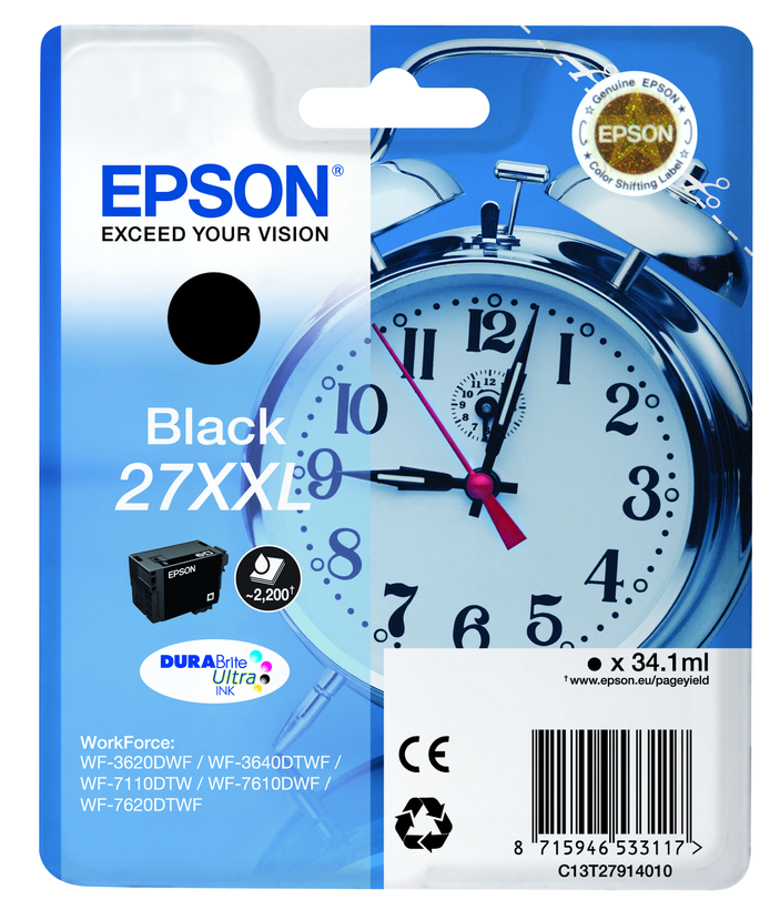 Epson 27XXL tinta fekete