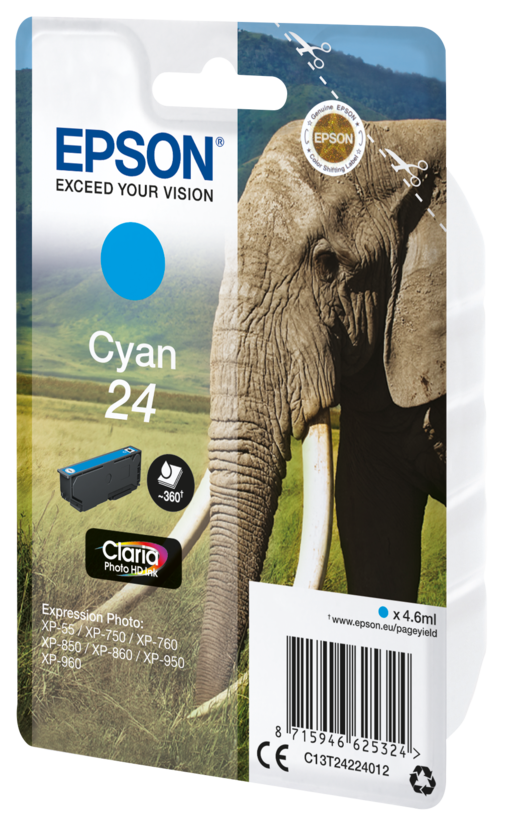 Epson 24 Claria Ink Cyan