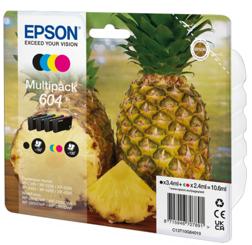 Multipack encre Epson 604 Ananas CMY+S