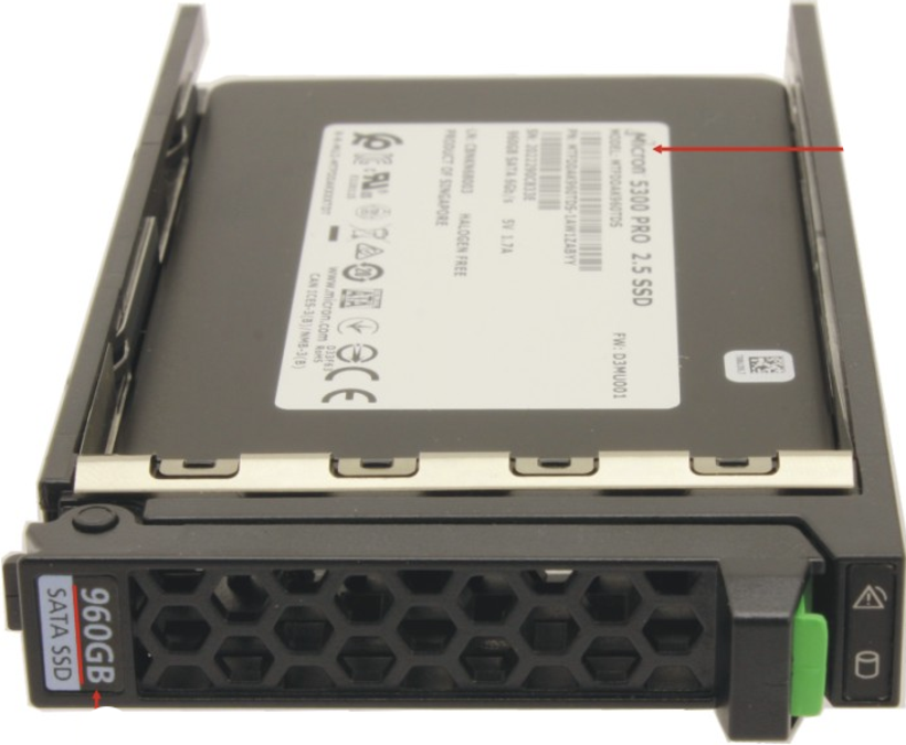 SSD Fujitsu 960 Go SATA 6,4 EP