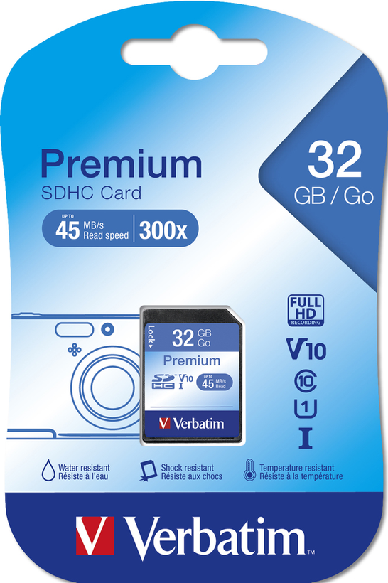 Carte SDHC 32 Go Verbatim Premium